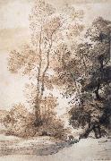 John Constable Landscape with trees and deer,after Claude july 1825 china oil painting reproduction